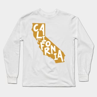 Copy of California Doodle Letters Map Outline-  yellow Long Sleeve T-Shirt